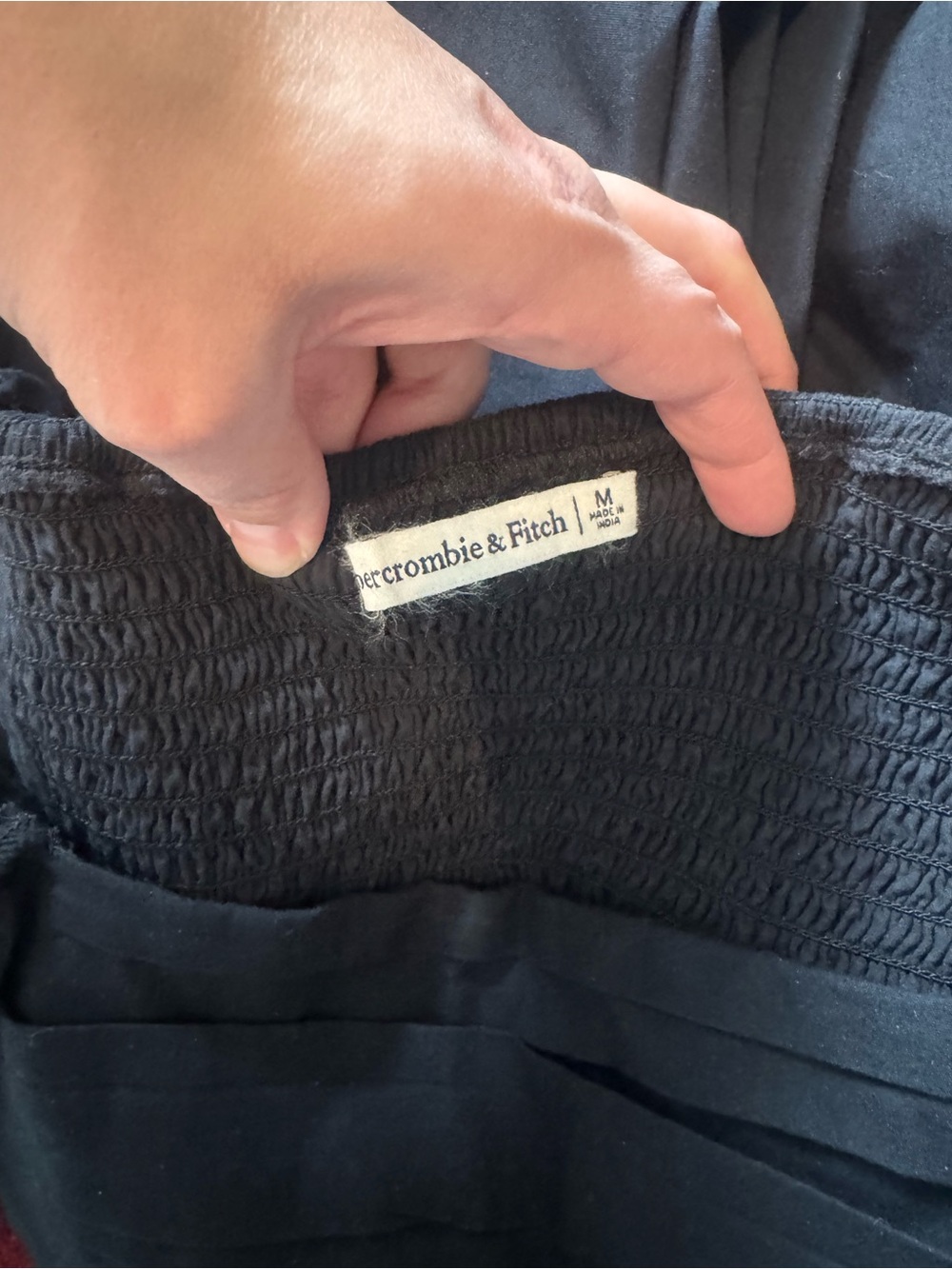 Abercrombie & Fitch Black Puff Sleeve Midi Dress - Picture 5 of 6